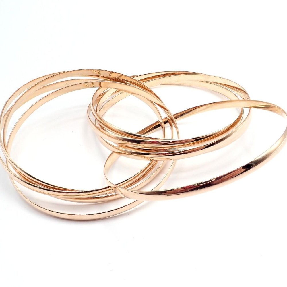 Authentic! Tiffany & Co 18k Rose Gold 9 Row Melody Calife Picasso Large Bracelet - Picture 5 of 11